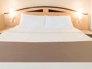 Desk, free WiFi, bed sheets, alarm clocks