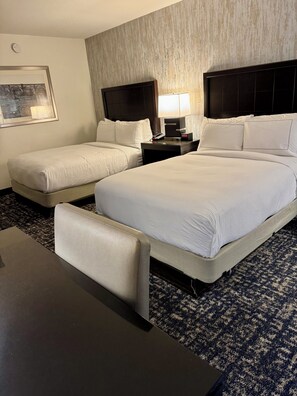 In-room safe, desk, laptop workspace, blackout curtains