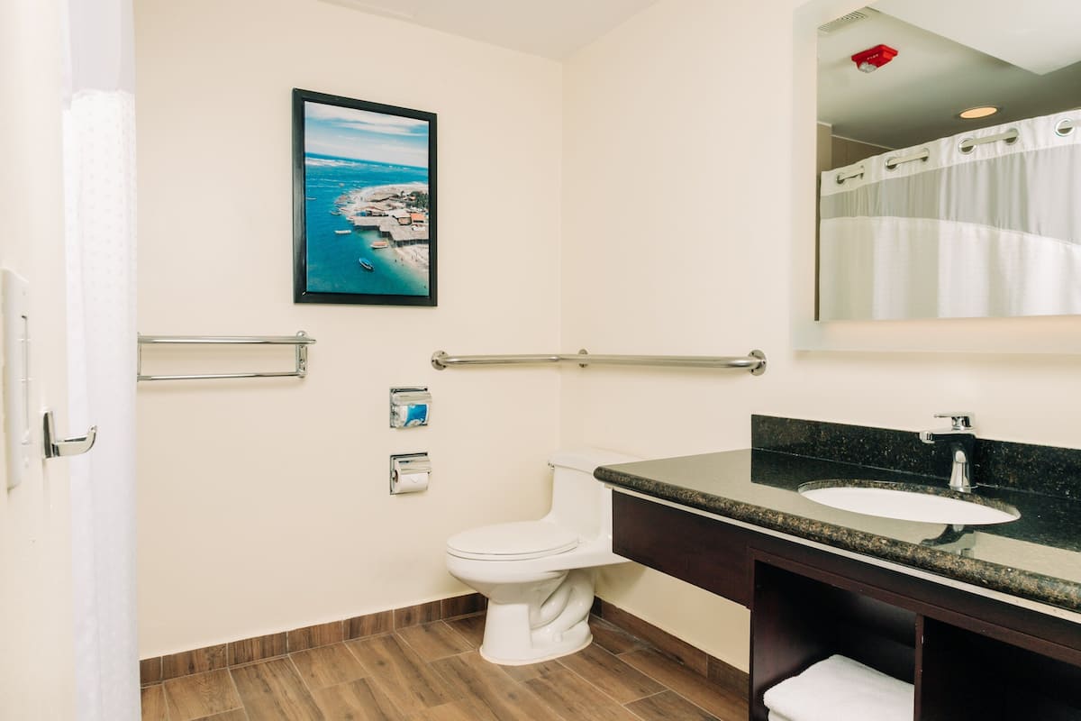 Standard Room, 1 King Bed, Accessible (Roll-In Shower) | 1 bedroom, in-room safe, desk, iron/ironing board