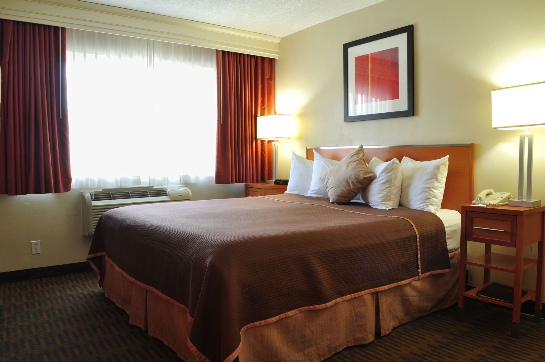 In-room safe, desk, laptop workspace, blackout drapes