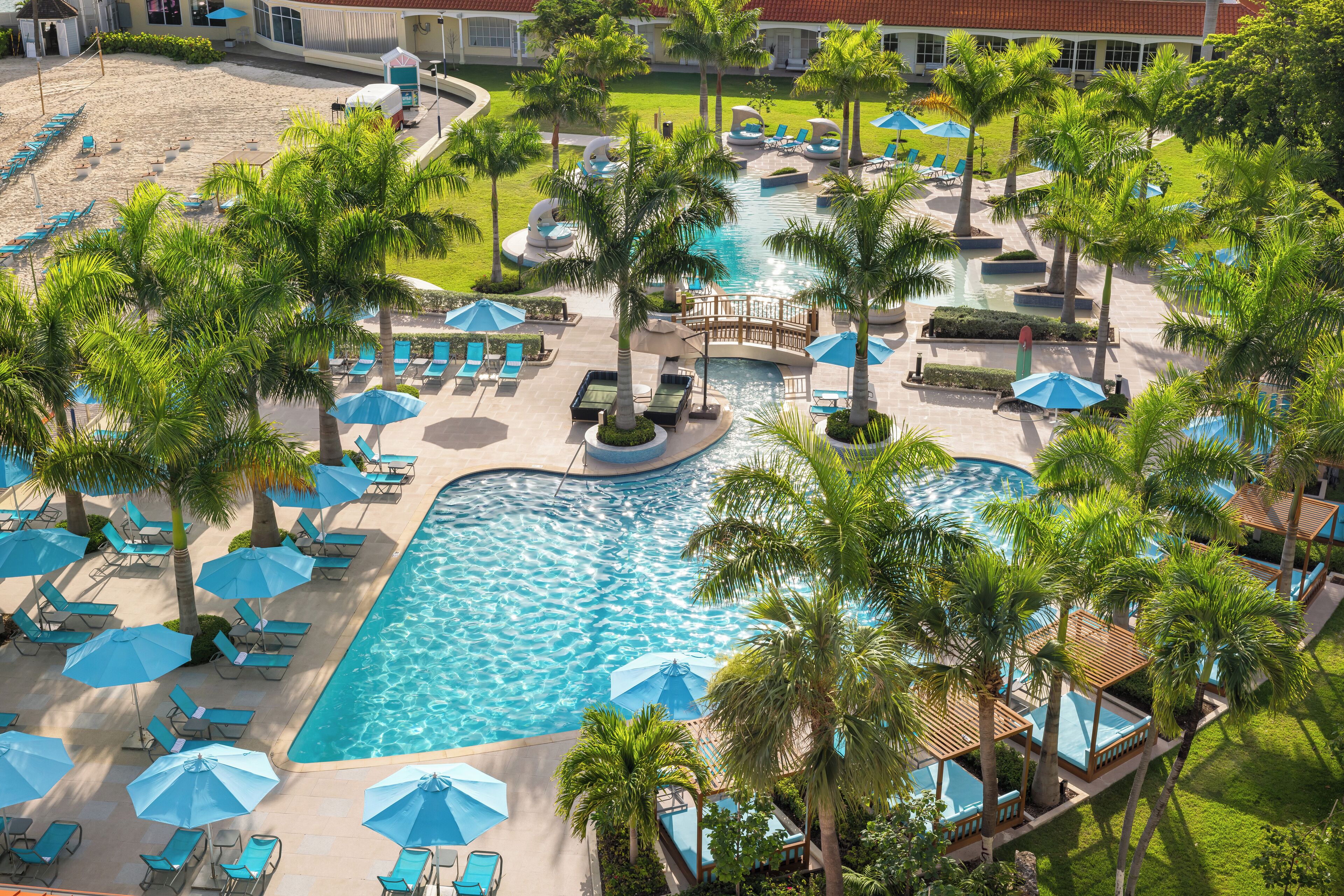 2 outdoor pools, open 6:00 AM to 5:30 PM, cabanas (surcharge)