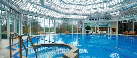 Indoor pool, open 6:00 AM to 10:00 PM, lifeguards on site