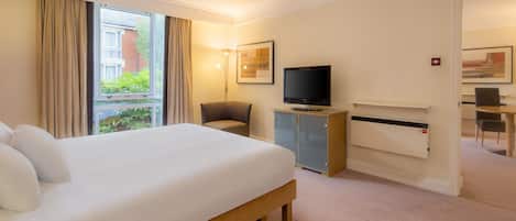 In-room safe, desk, laptop workspace, iron/ironing board