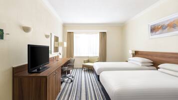 Desk, blackout curtains, iron/ironing board, free cots/infant beds