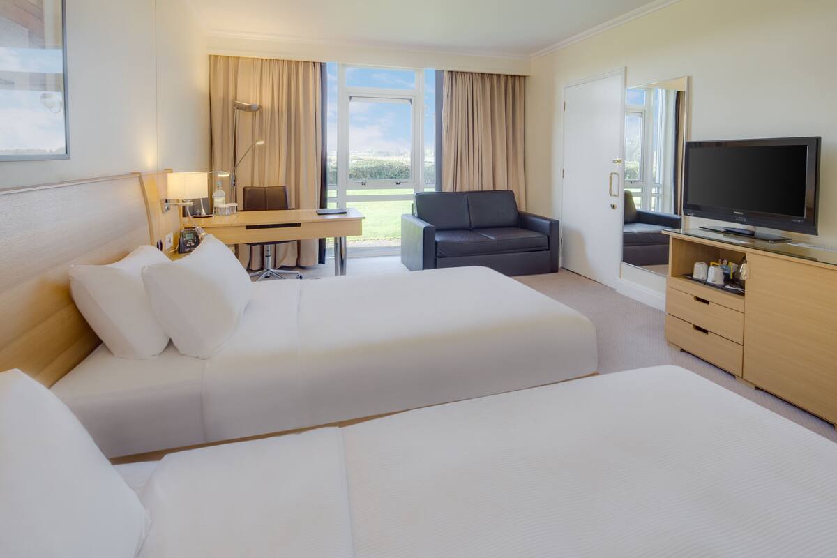 In-room safe, desk, laptop workspace, blackout drapes