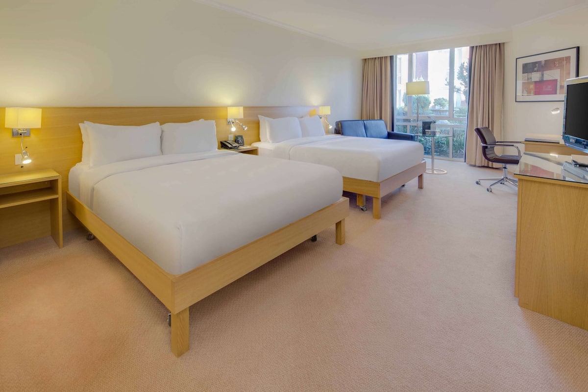 In-room safe, desk, laptop workspace, blackout drapes