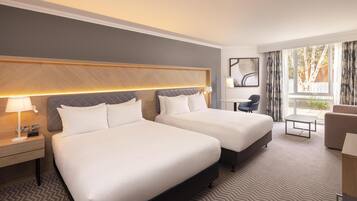 Room, 2 Queen Beds | In-room safe, desk, laptop workspace, blackout curtains