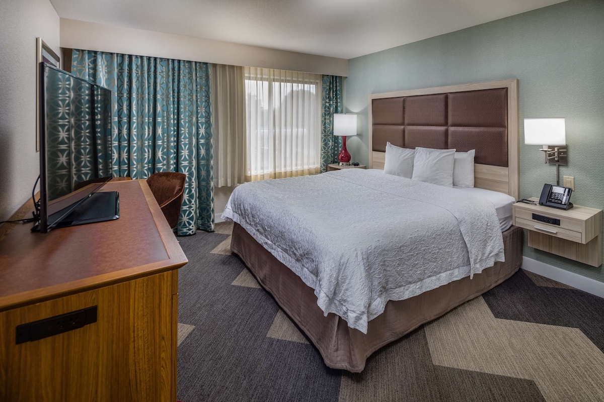 One Bedroom Suite, One King Bed, Non-Smoking | In-room safe, desk, blackout curtains, iron/ironing board