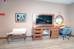 Premium bedding, desk, blackout curtains, iron/ironing board