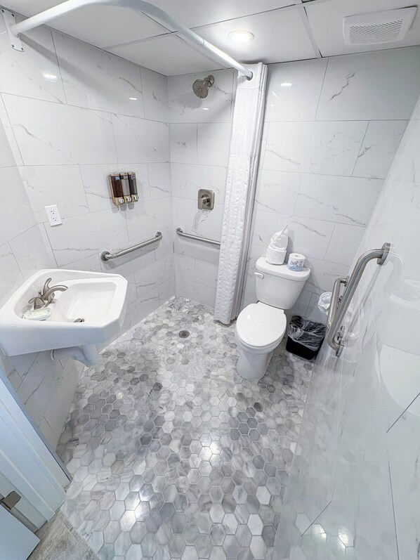 Deluxe Suite, 1 Queen Bed with Sofa bed, Kitchen | Bathroom | Combined shower/tub, free toiletries, hair dryer