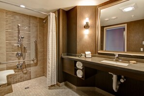 Room, 1 Bedroom, Accessible, Non Smoking (w/ Roll In Show) | Bathroom shower
