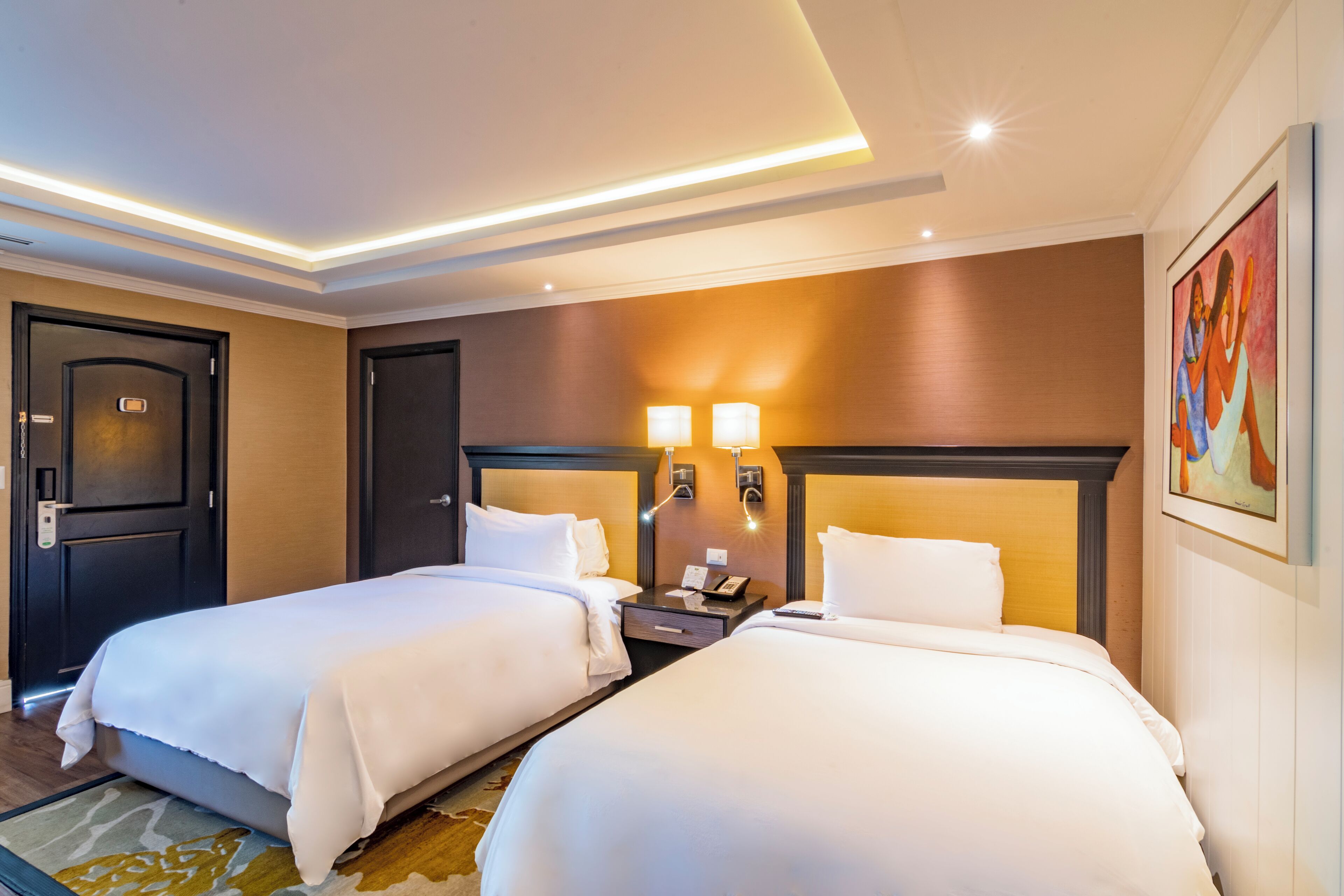 bungalow, 2 double beds | 1 bedroom, down duvets, in-room safe, desk