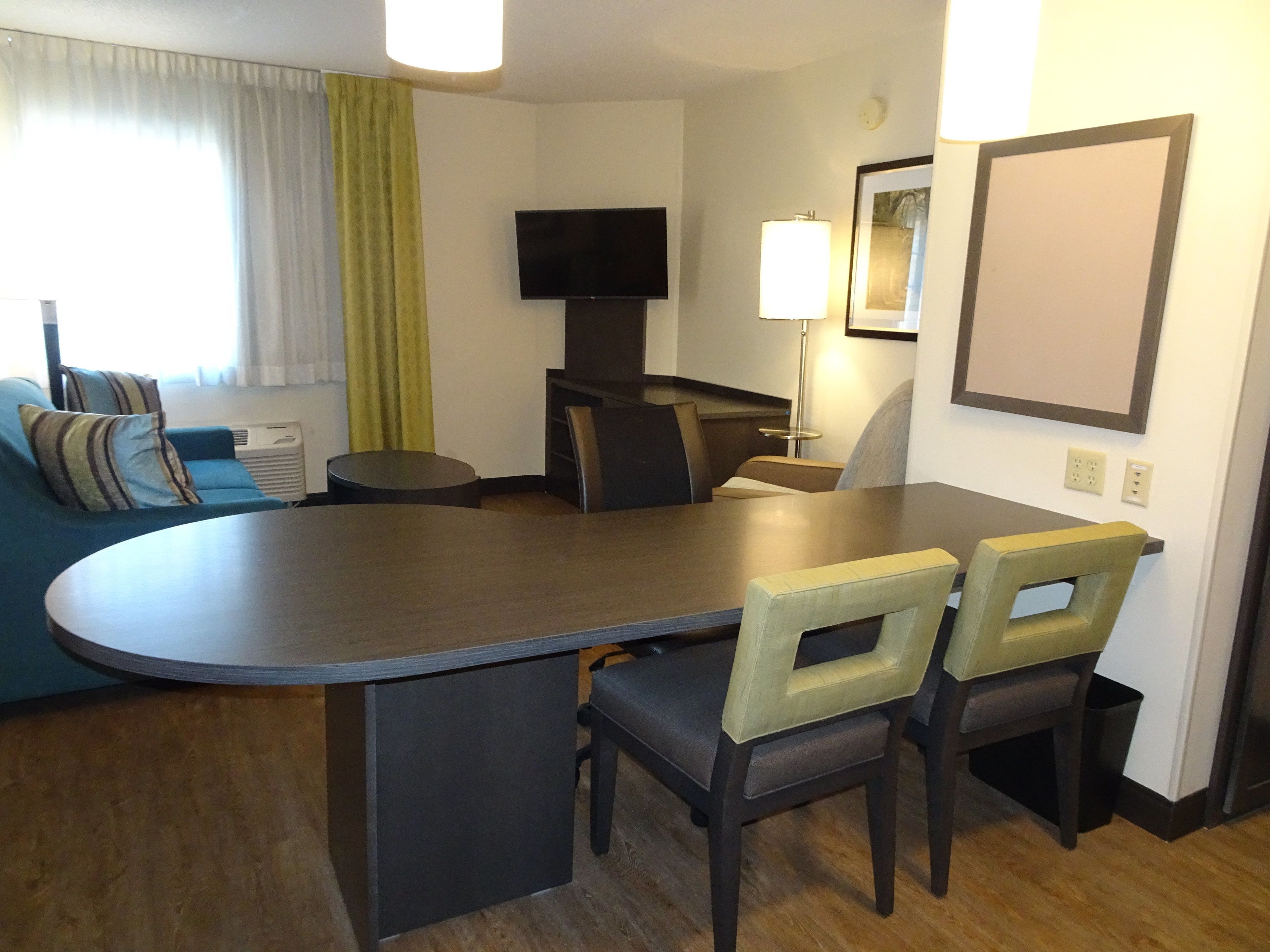 suite, 1 bedroom, kitchen | desk, laptop workspace, blackout curtains, iron/ironing board