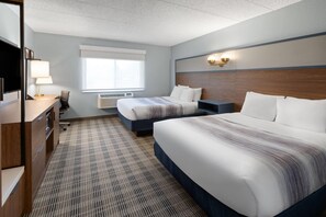 Room, 2 Queen Beds, Non Smoking, Connecting Rooms | Pillowtop beds, desk, blackout drapes, iron/ironing board