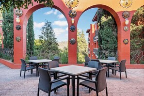 Outdoor banquet area