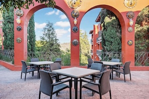 Outdoor banquet area