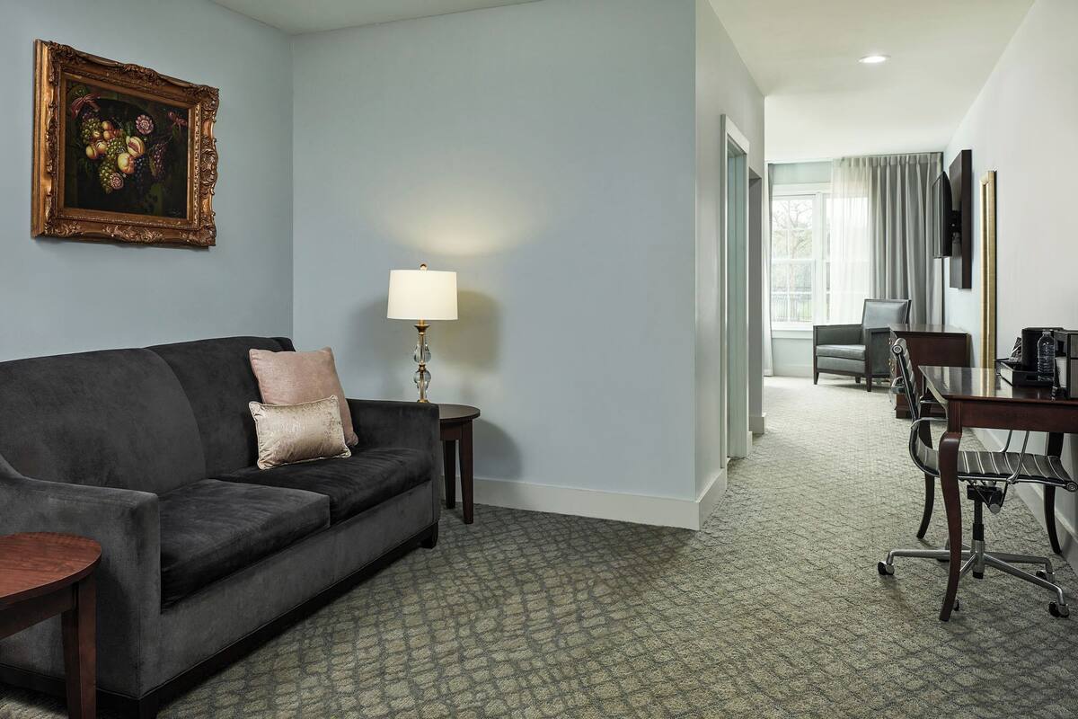 king sleeper sofa | living area | flat-screen tv