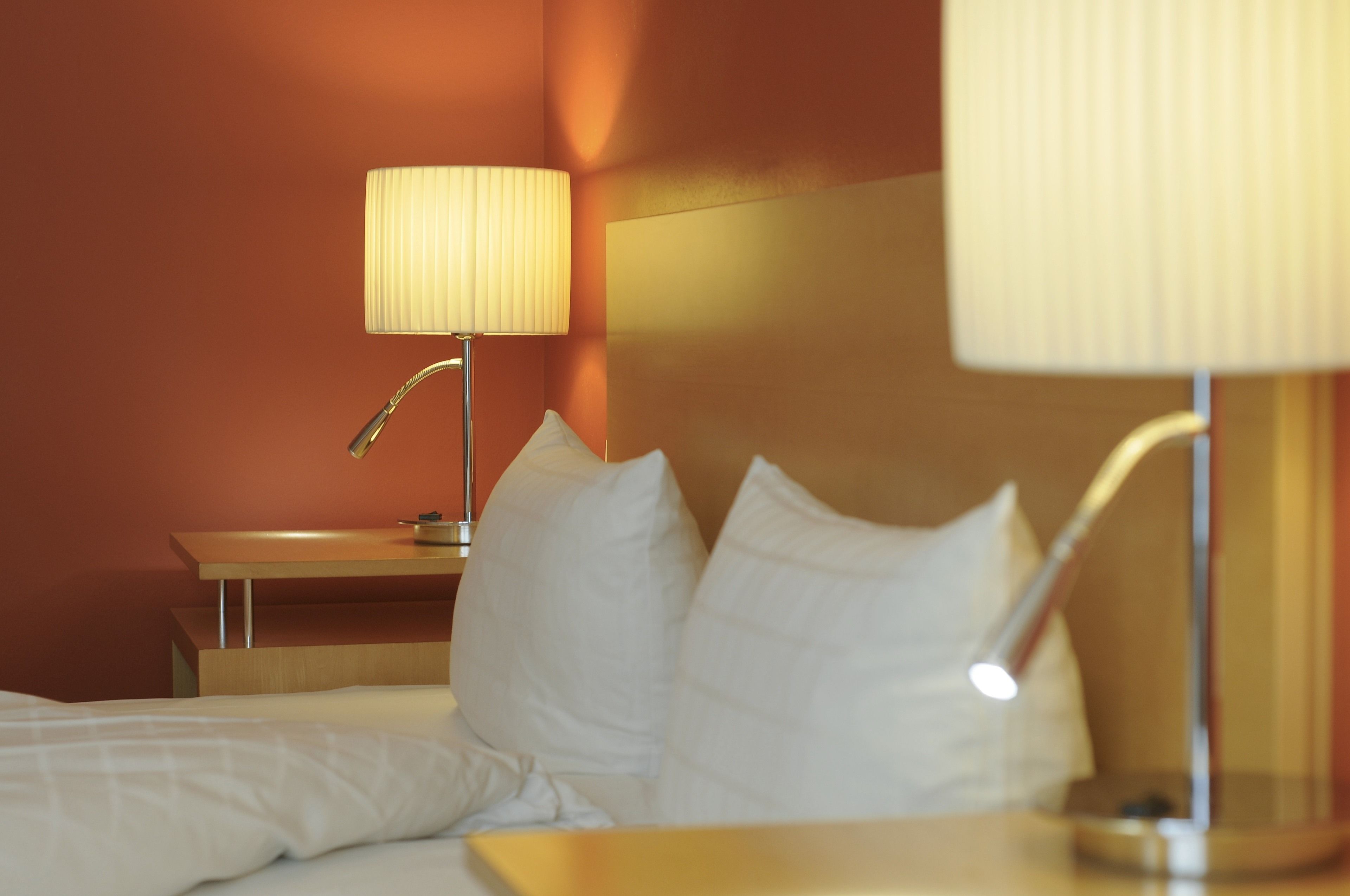 Hypo-allergenic bedding, minibar, in-room safe, desk