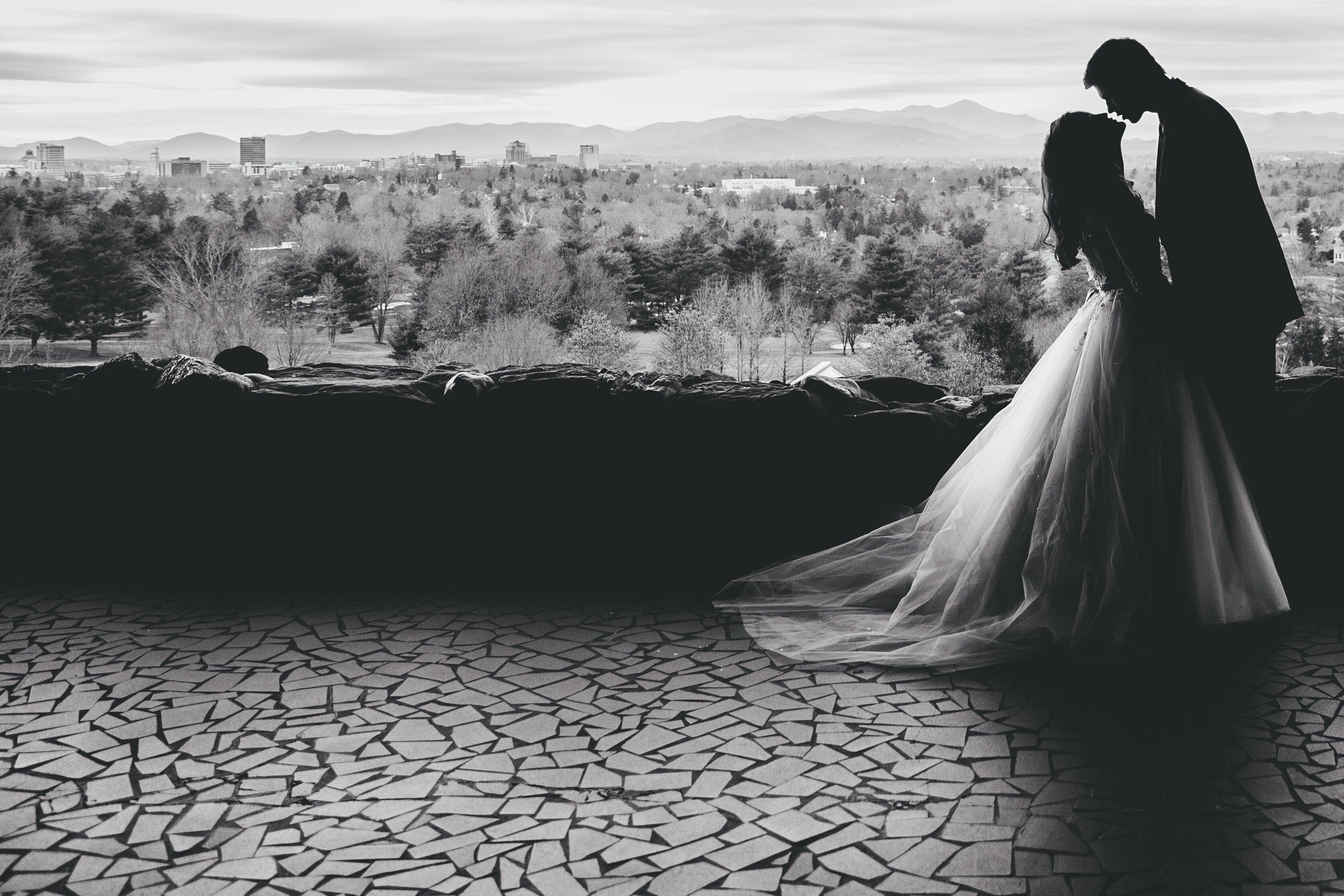 Outdoor wedding area