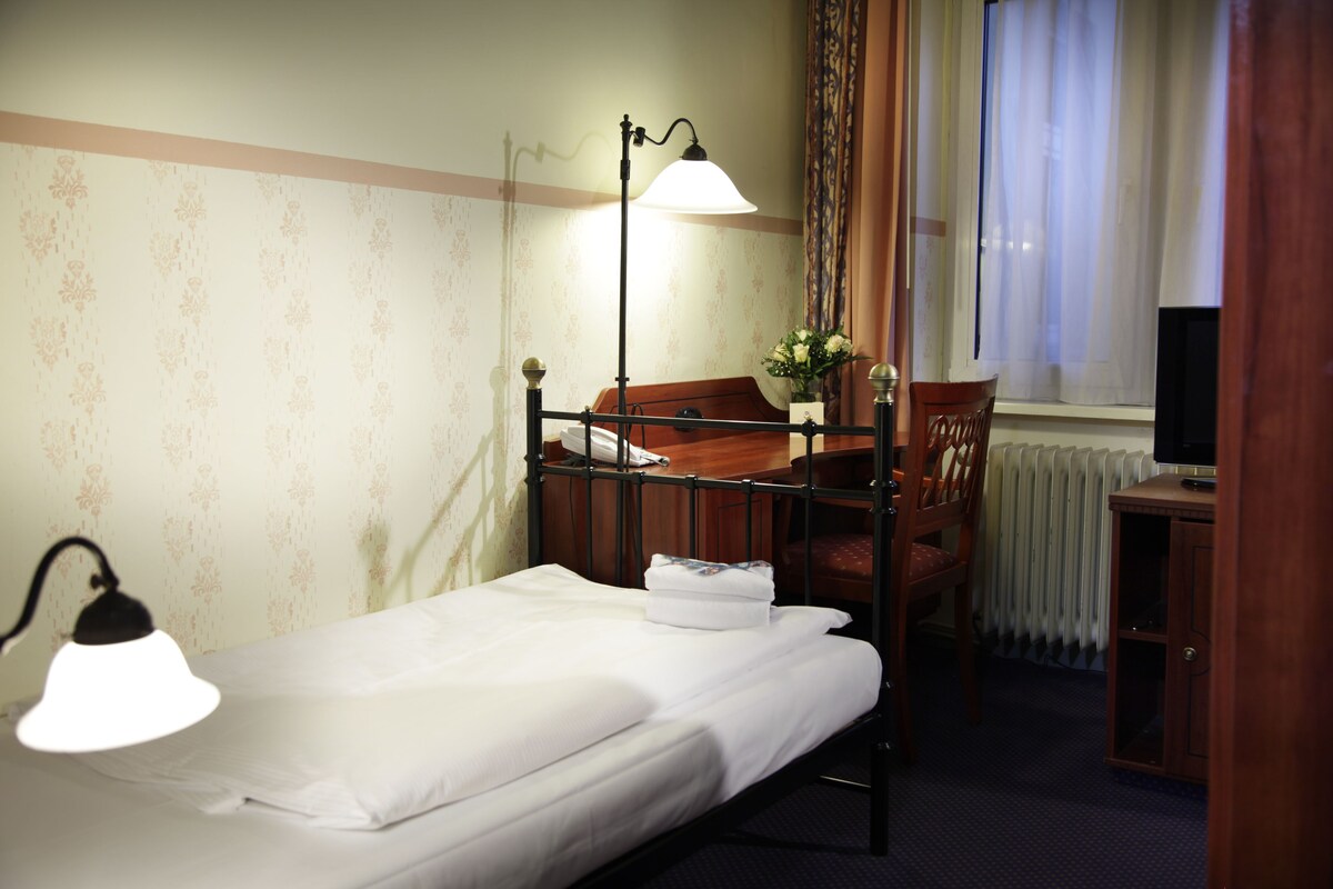 Single Room, 1 Twin Bed | Minibar, blackout drapes, iron/ironing board (on request), cribs (free)