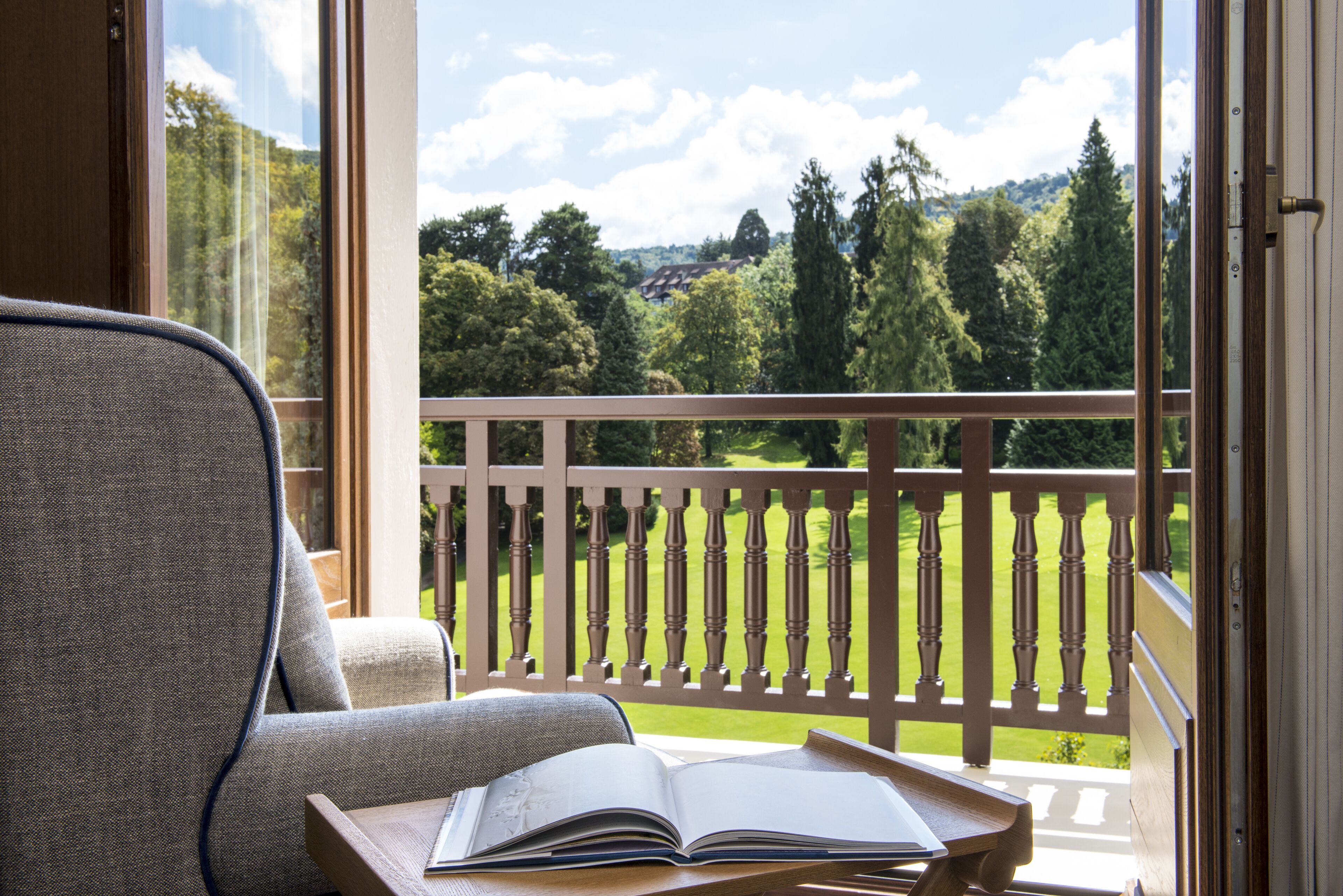 family room, park view | balcony view
