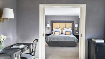Suite superior | Sábanas italianas Frette, ropa de cama de alta calidad y minibar