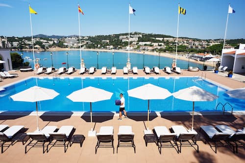 Indoor pool, seasonal outdoor pool, cabanas (surcharge), pool umbrellas