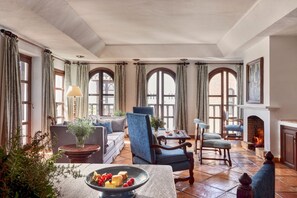 Luxury Suite, 2 Bedrooms, Jetted Tub | Living area | LED TV, DVD player - Finca la Bobadilla, Leading Hotels of the World (Loja)