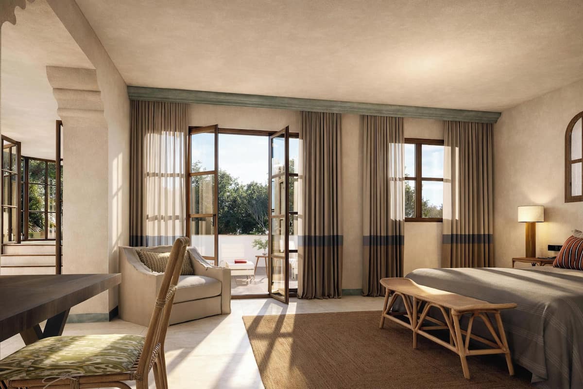 Luxury Suite, 2 Bedrooms, Jetted Tub | Living area | LED TV, DVD player