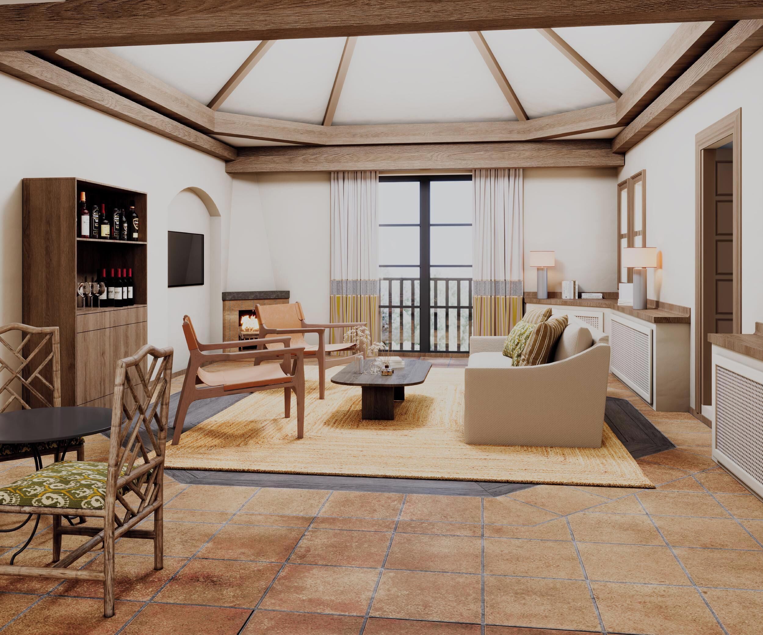 Suite presidencial, 2 habitaciones, hidromasaje | Terraza o patio