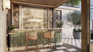 2 bars/lounges, 2 poolside bars, beach bar