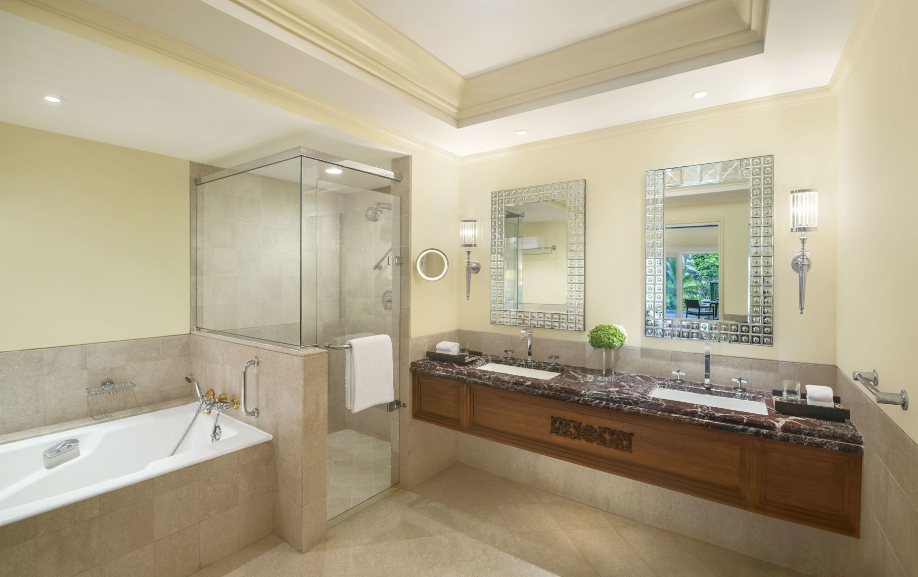Bathroom | Separate tub and shower, deep soaking tub, rainfall showerhead