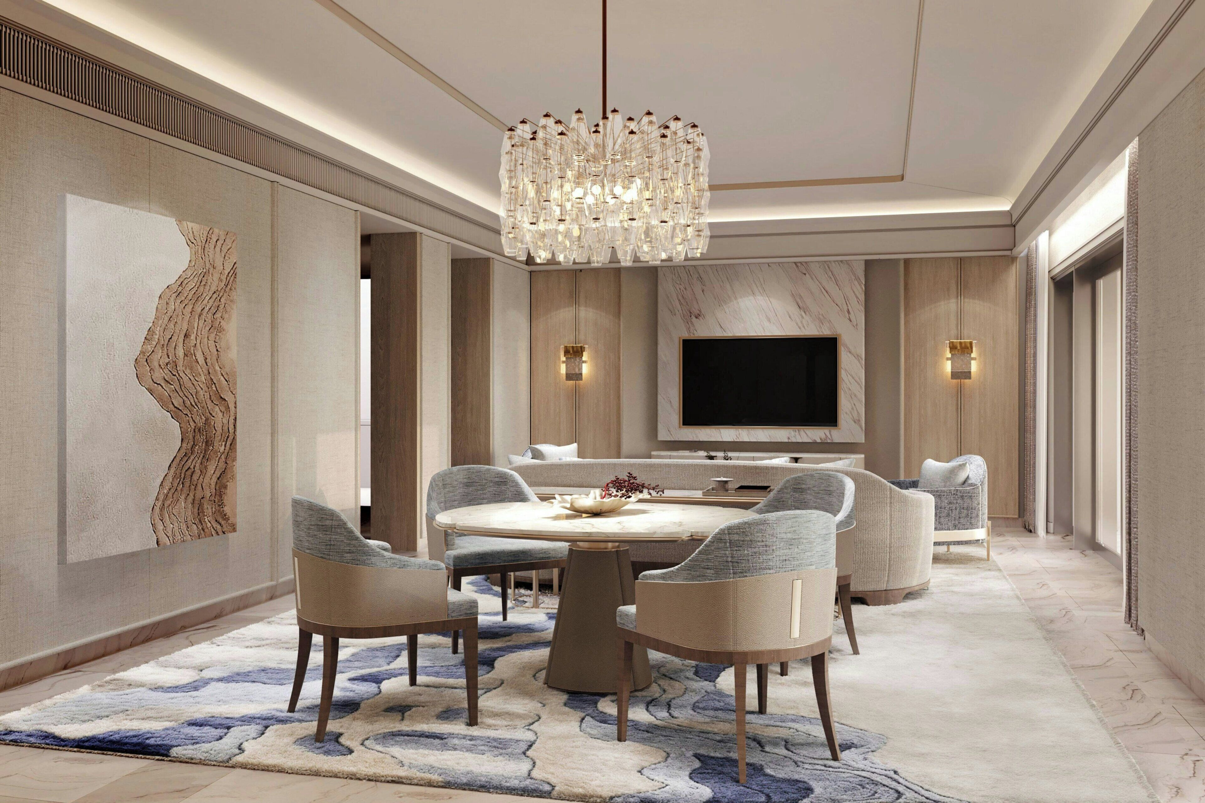 Suite, 1 chambre, piscine privée | Salle à manger