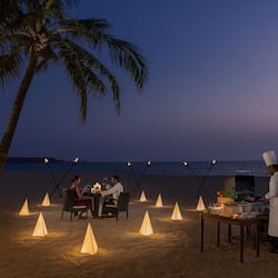 Private beach, white sand, sun-loungers, beach umbrellas