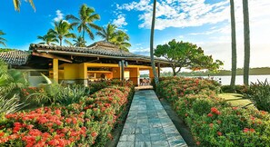 Outdoor banquet area
