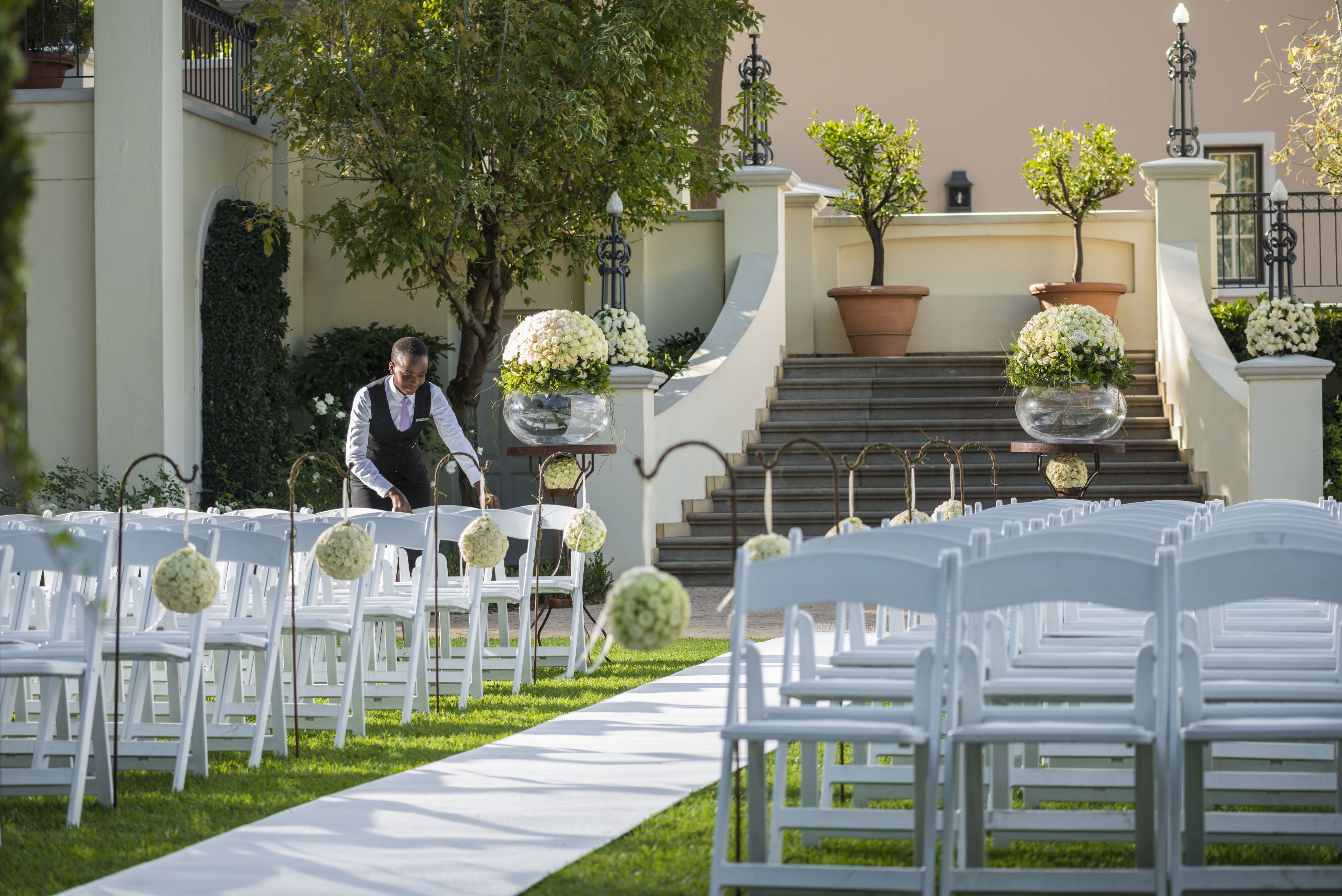 outdoor wedding area