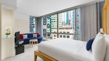 In-room safe, desk, laptop workspace, blackout drapes