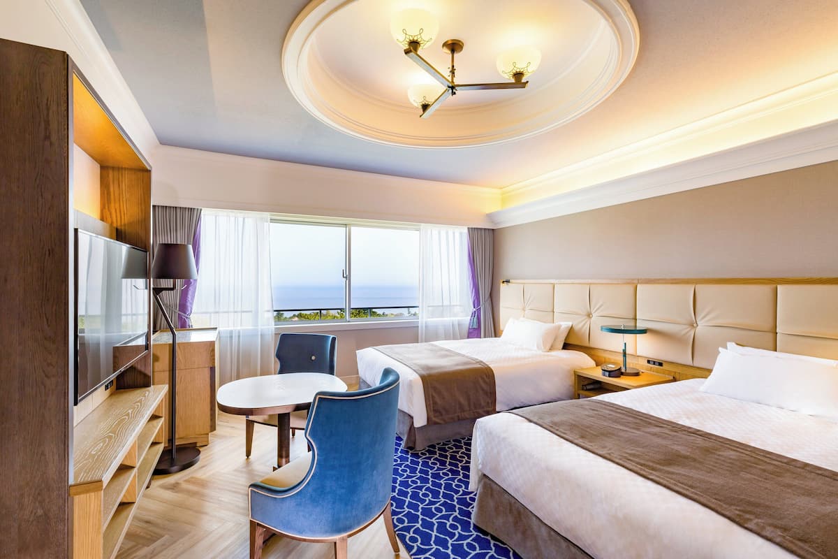 Quarto duplo executivo, para não fumantes, vista para o oceano | 1 quarto, frigobar, cofres nos quartos, escrivaninha