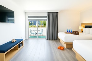 Deluxe 2 Double Beds | In-room safe, desk, laptop workspace, iron/ironing board