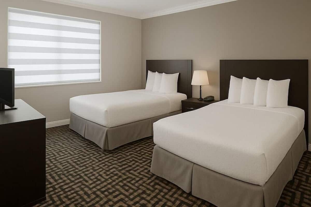 In-room safe, desk, laptop workspace, iron/ironing board