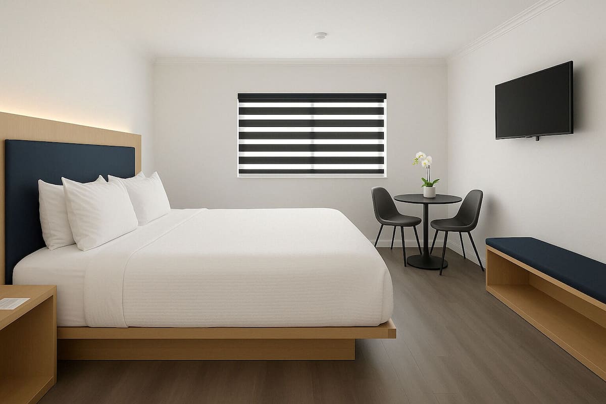 Habitación, 1 cama de matrimonio grande, Se admiten mascotas | Caja fuerte, escritorio, espacio para trabajar con un portátil