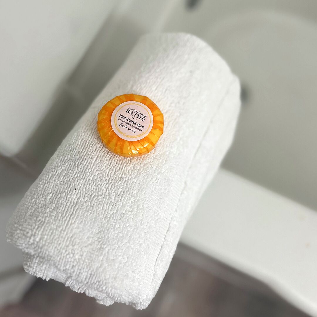 suite with king bed, beachfront, balcony | bathroom | combined shower/bathtub, eco-friendly toiletries, hair dryer, towels