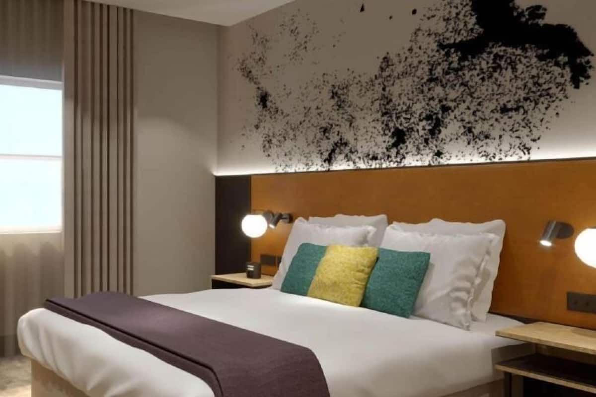 1 dormitorio, ropa de cama hipoalergénica, escritorio