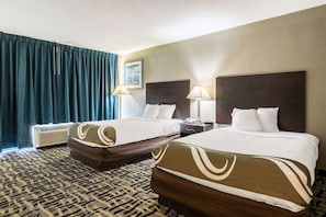 Room, 2 Double Beds, Accessible, Non Smoking (Accessible Tub) | In-room safe, desk, blackout drapes, iron/ironing board