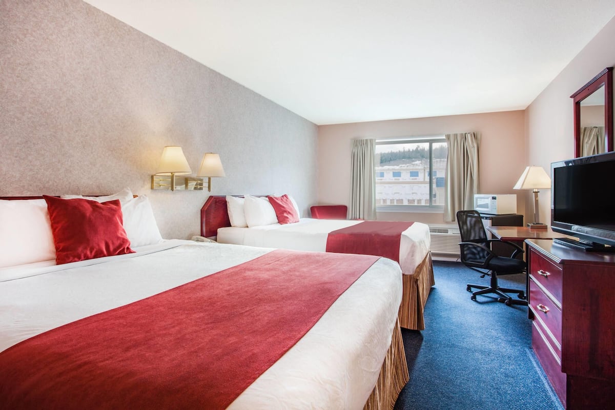 Room, 2 Queen Beds, Non Smoking | Desk, iron/ironing board, free WiFi, bed sheets