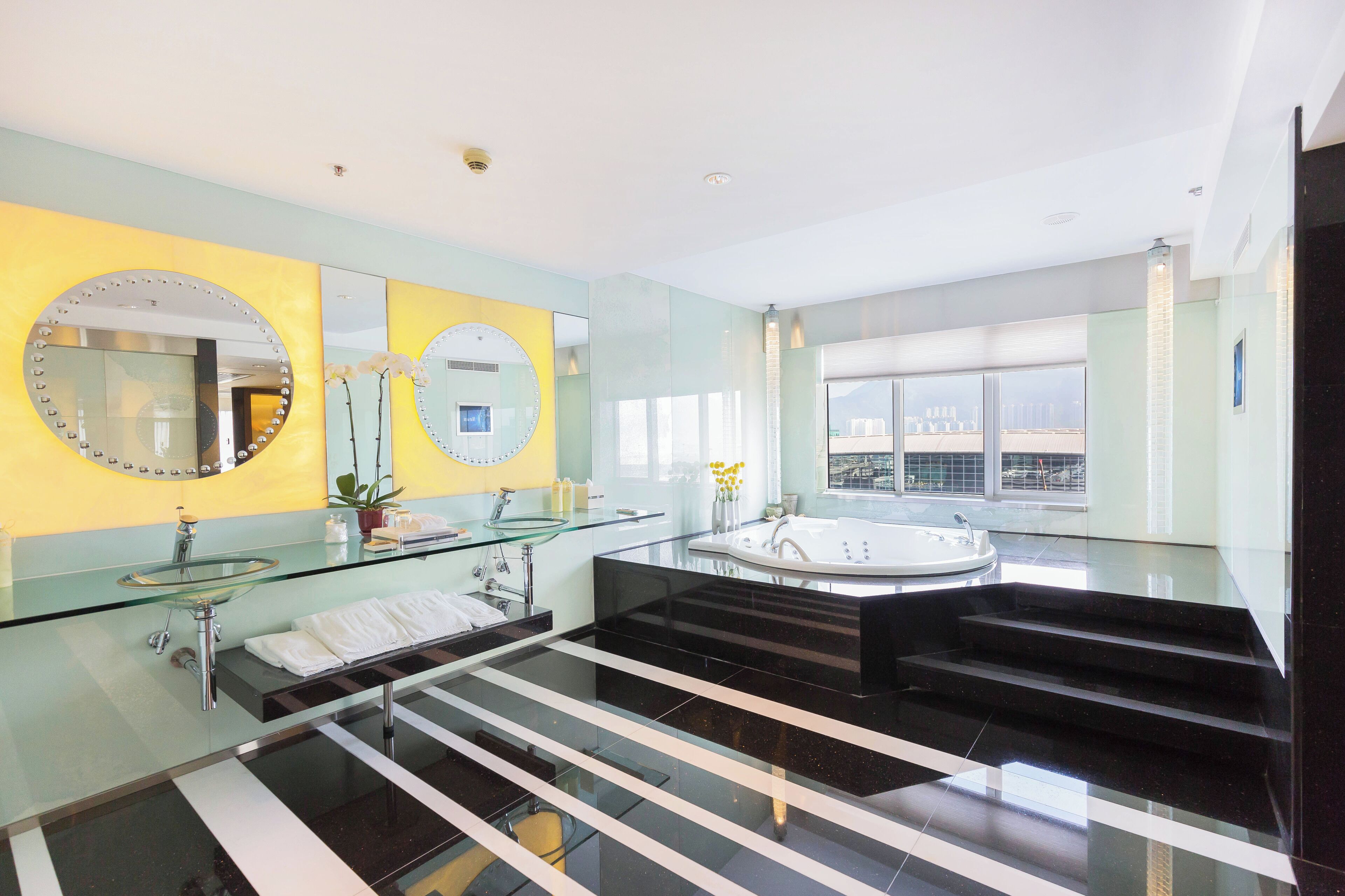 free toiletries, hair dryer, slippers, towels