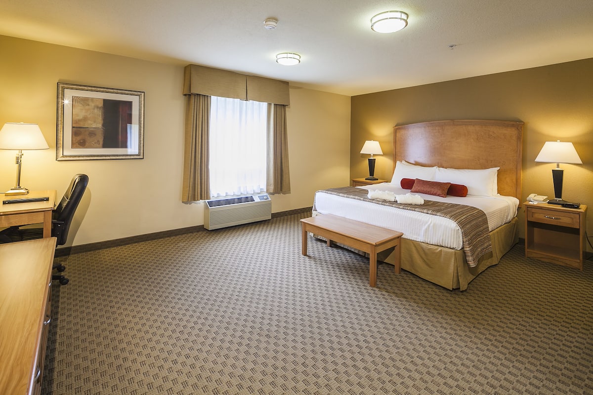 1 Schlafzimmer, hochwertige Bettwaren, Pillowtop-Betten, Schreibtisch