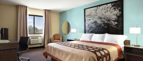 Desk, laptop workspace, iron/ironing board, rollaway beds