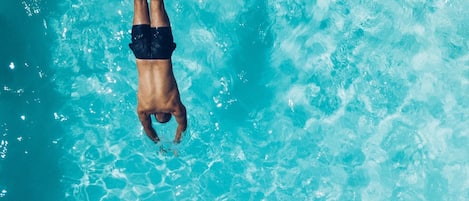 Indoor pool, open 9:00 AM to 9:30 PM, sun loungers