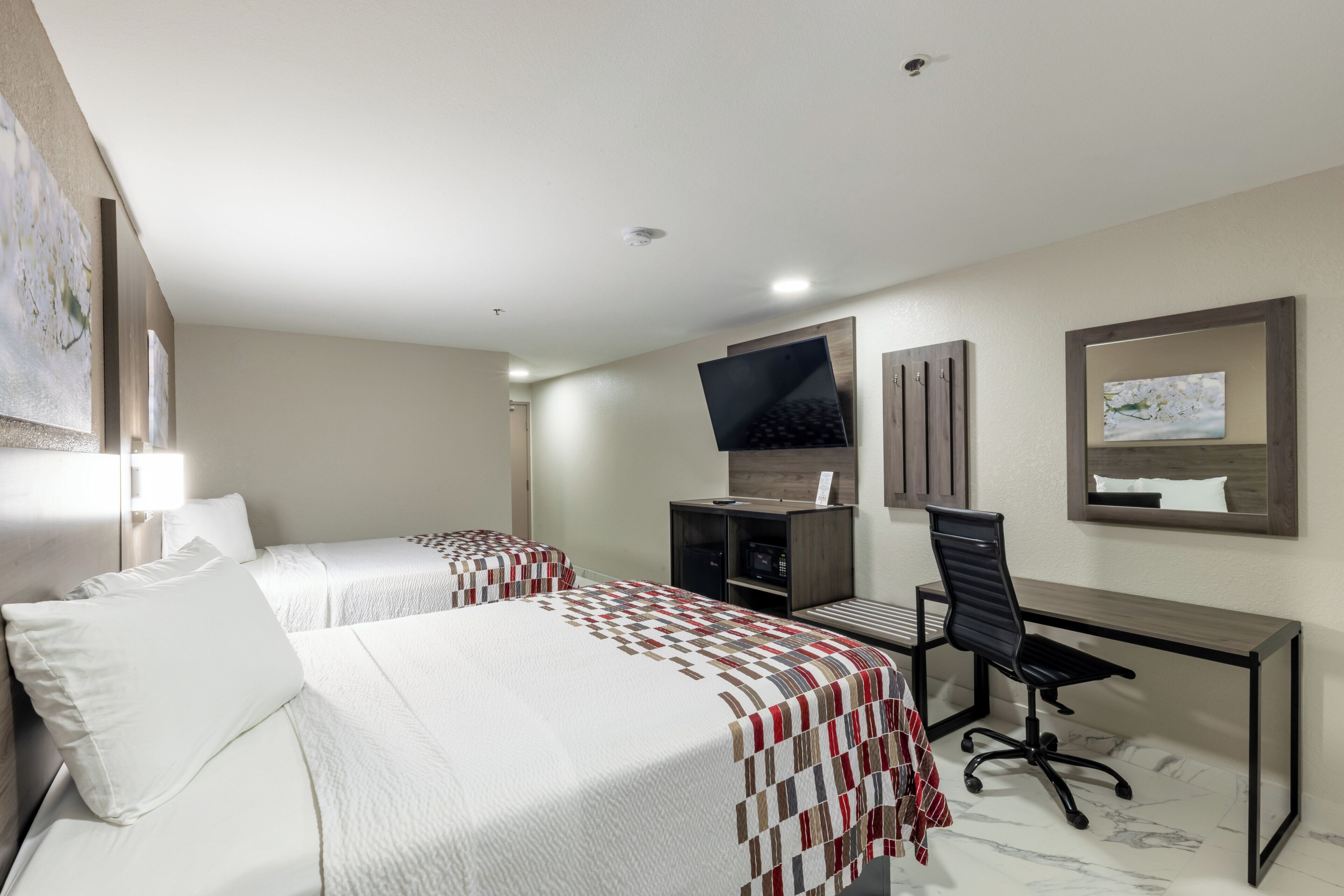 Desk, laptop workspace, blackout drapes, WiFi (free)